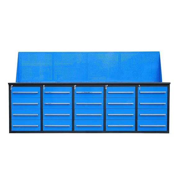 Stellbench de garage en métal bleu